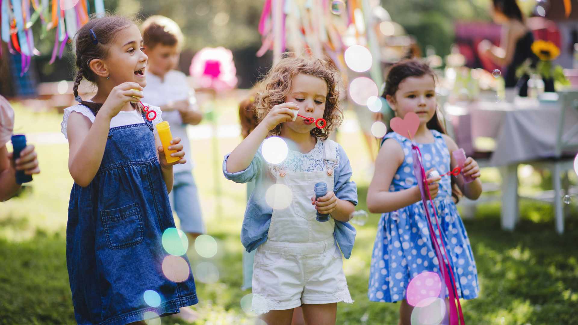 Kids birthday party bubbles 1